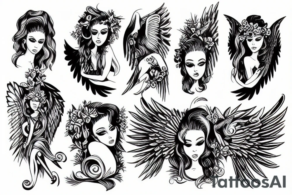 Angel tattoo idea