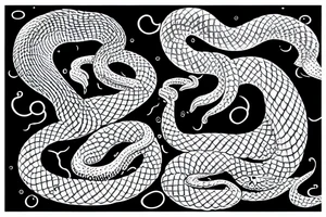 giant snake in the sea tattoo idea