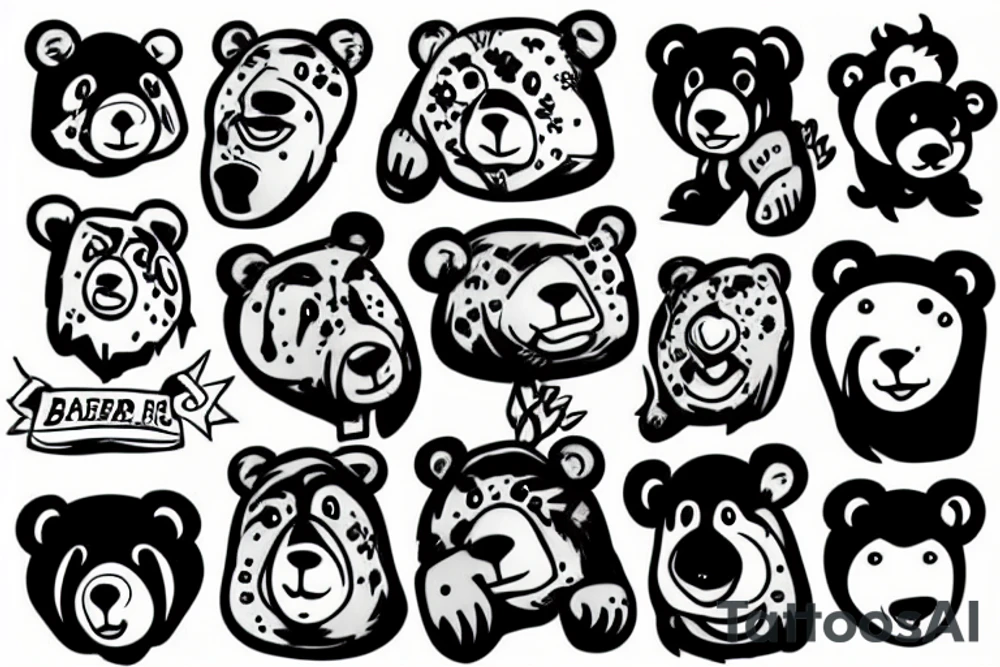 bear, potatos tattoo idea