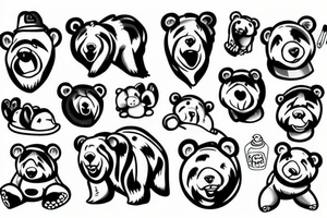bear, potatos tattoo idea