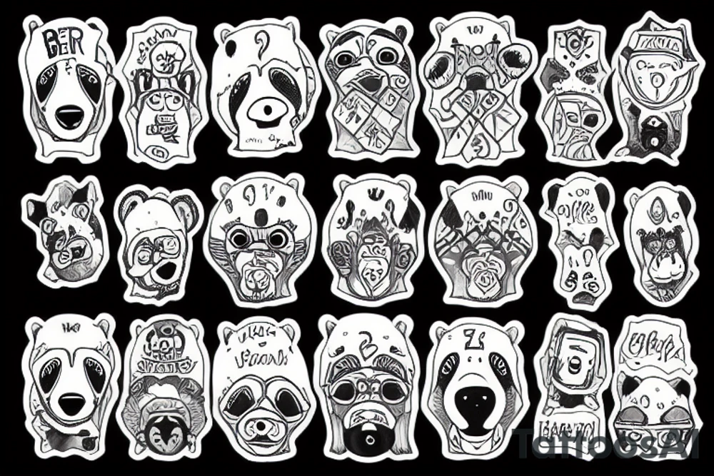bear chill tattoo idea