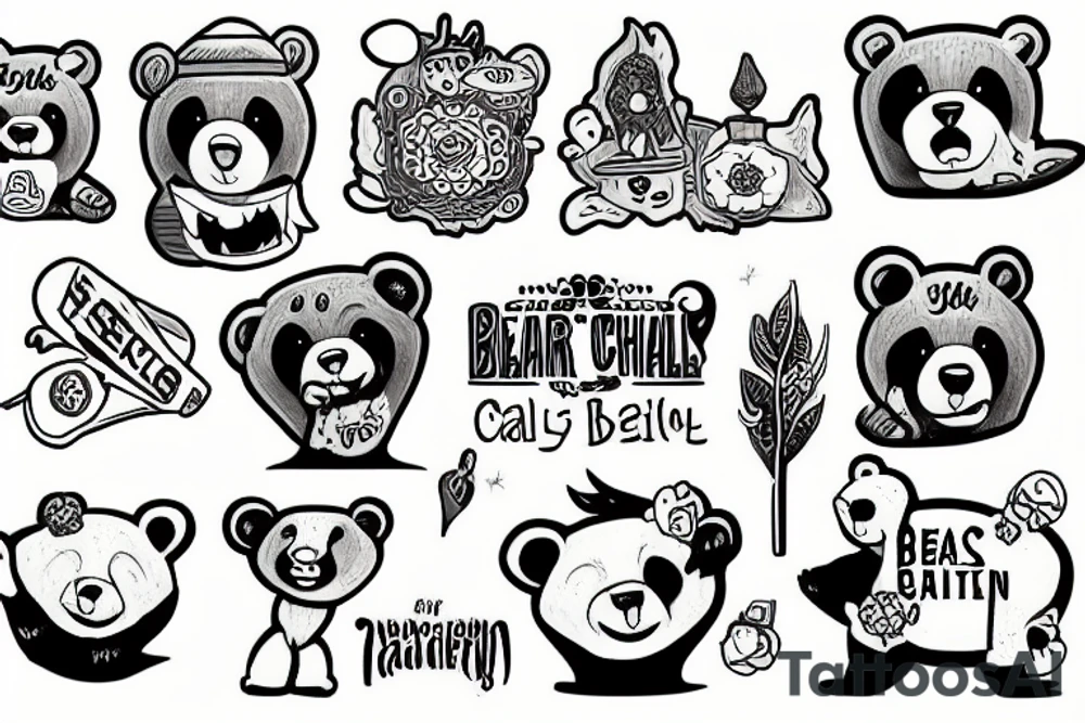 bear chill tattoo idea