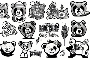 bear chill tattoo idea