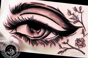 beautiful hazel eyes tattoo idea