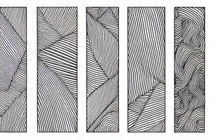 Abstract lines and branch braslet tattoo idea