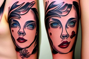 beautiful big hazel eyes tattoo idea