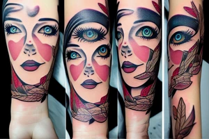 beautiful big hazel eyes tattoo idea
