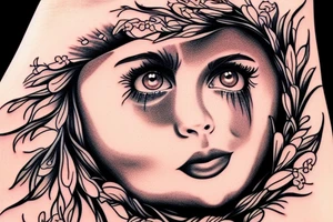 beautiful big hazel eyes tattoo idea