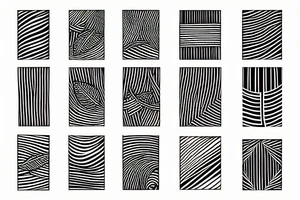 Abstract lines and weave leaf bracelet tattoo idea