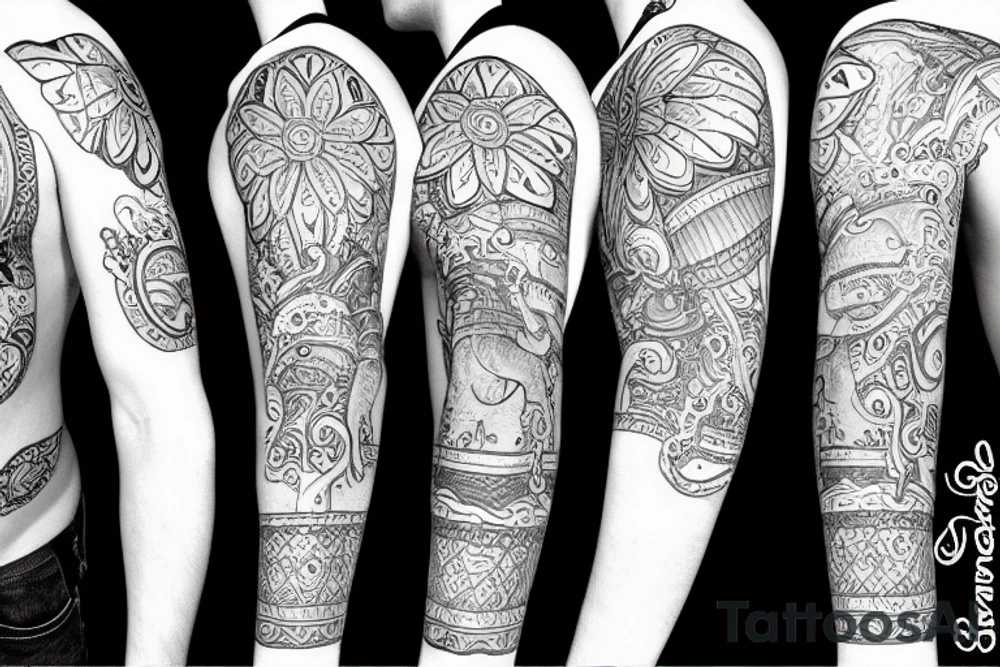 Elephant with a costume tattoo idea