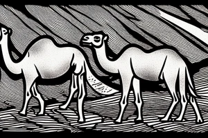 Camel among the dunes tattoo idea