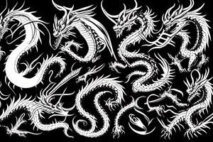 big black dragon tattoo idea