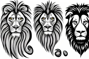 big handsome lion tattoo idea
