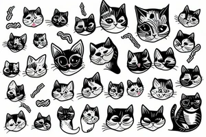 cat with sour cream tattoo idea