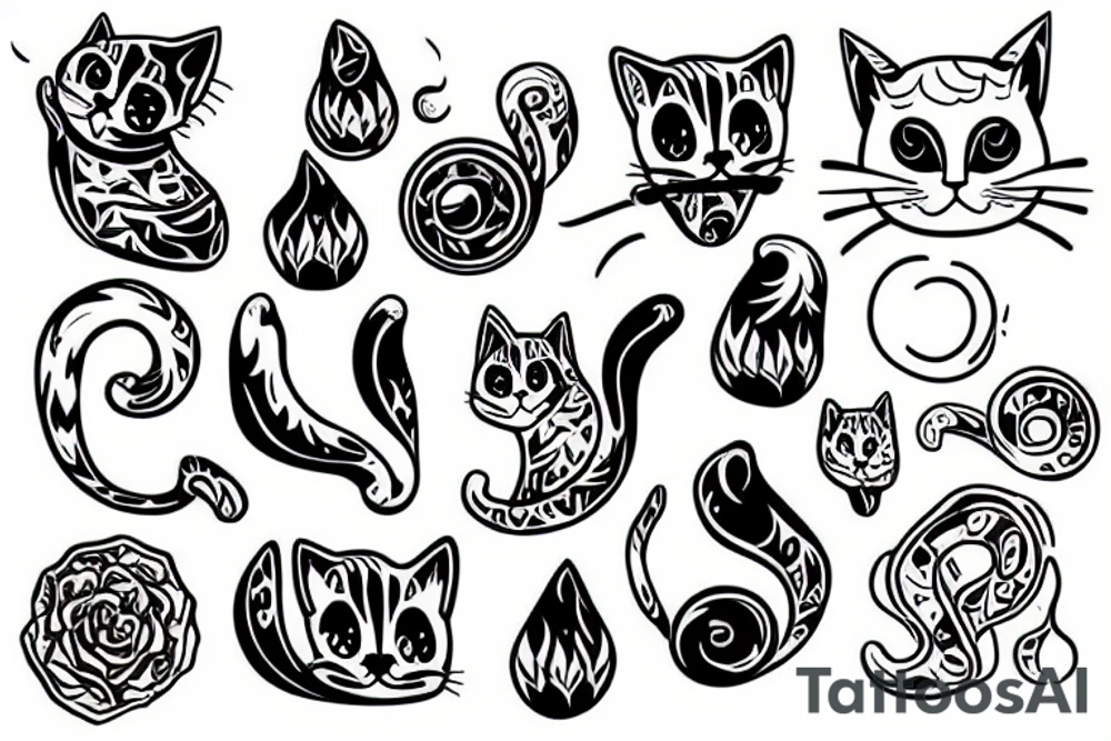 cat with sour cream tattoo idea
