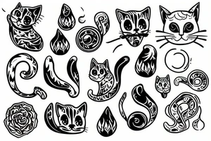cat with sour cream tattoo idea