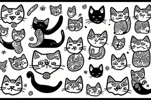 cat with sour cream tattoo idea
