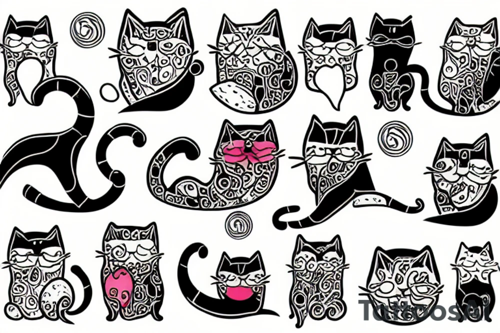 cat with sour cream tattoo idea