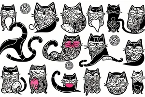 cat with sour cream tattoo idea