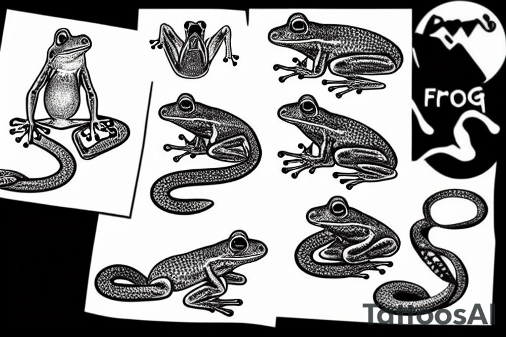 Frog in a furhat killed serpent tattoo idea