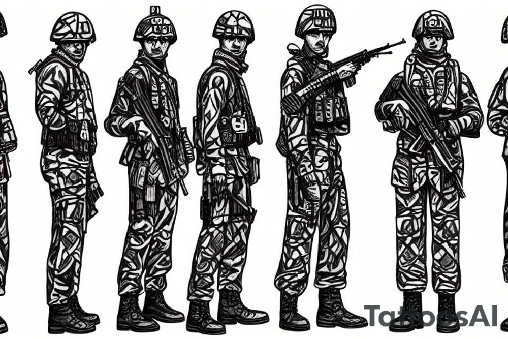 Ukraine freedom peace soldier army tattoo idea