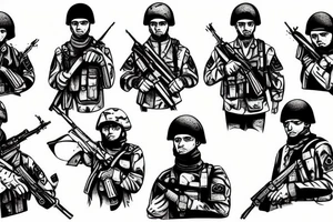 Ukraine freedom peace soldier army tattoo idea