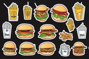 burger and fries tattoo idea