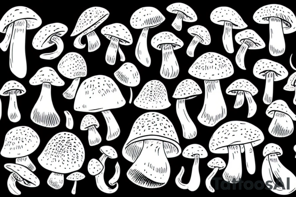 Mushroom smiles tattoo idea