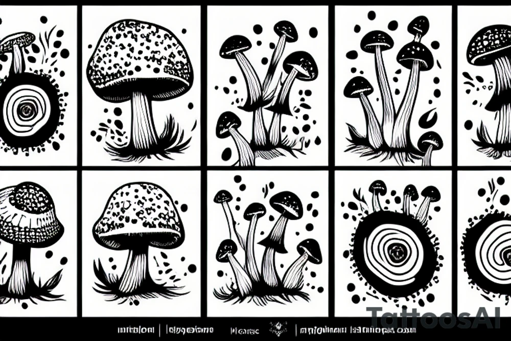 Mushroom smiles tattoo idea