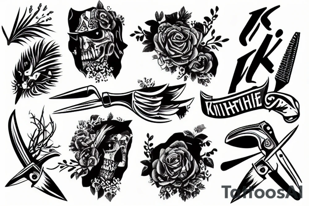 Кnife in hand tattoo idea