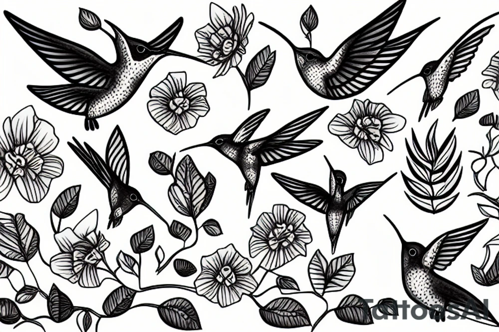 hummingbird tattoo idea