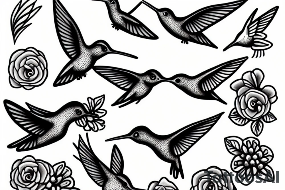 hummingbird tattoo idea