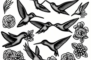 hummingbird tattoo idea