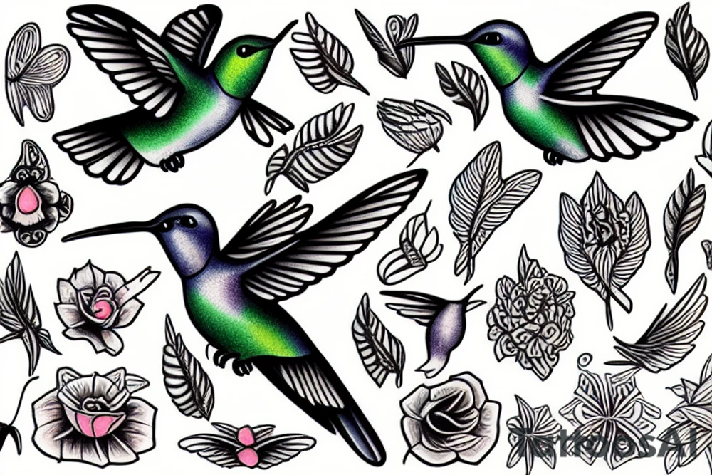 hummingbird tattoo idea