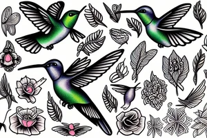 hummingbird tattoo idea