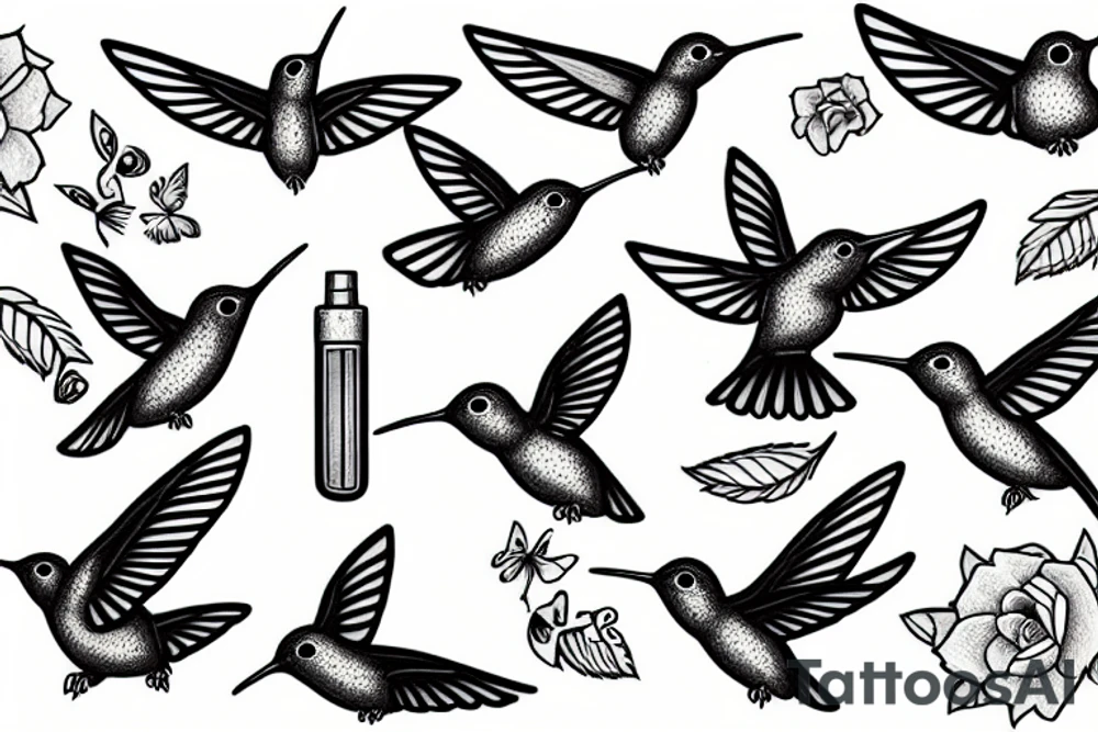 hummingbird tattoo idea