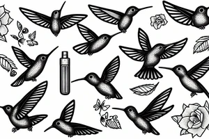 hummingbird tattoo idea