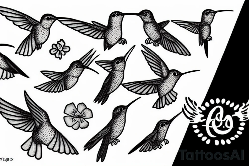 hummingbird tattoo idea
