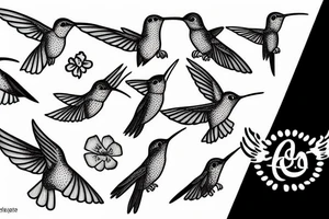 hummingbird tattoo idea