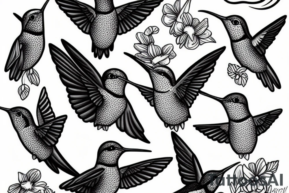 hummingbird tattoo idea