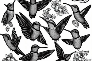 hummingbird tattoo idea