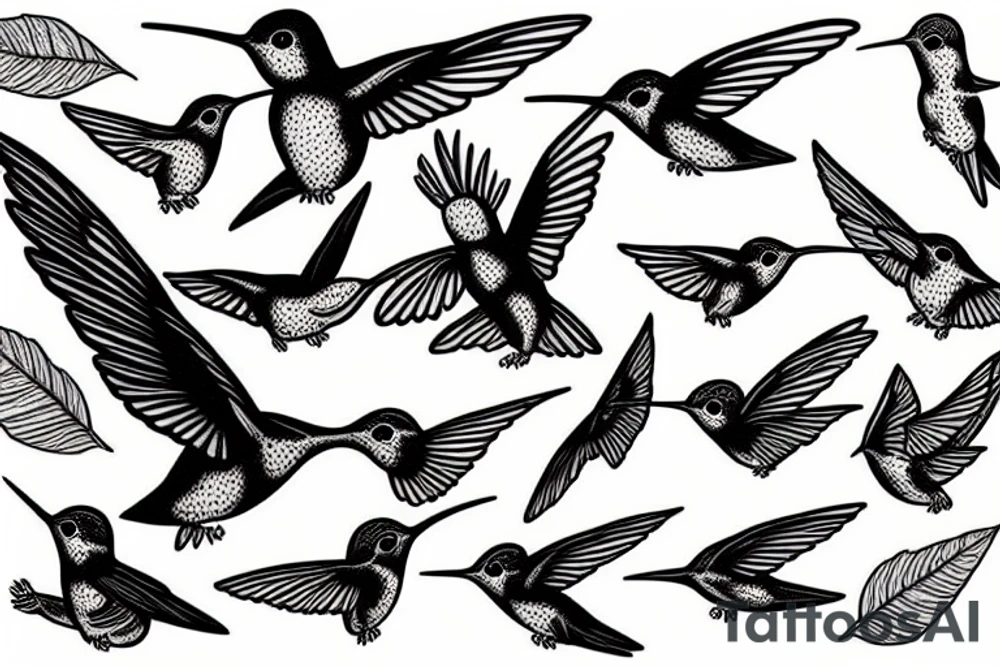 hummingbird tattoo idea