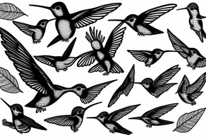 hummingbird tattoo idea