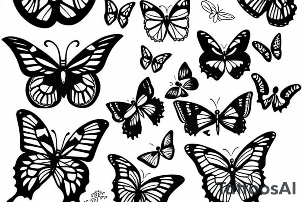 Butterflies tattoo idea