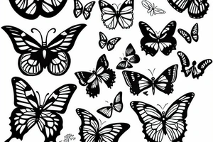 Butterflies tattoo idea