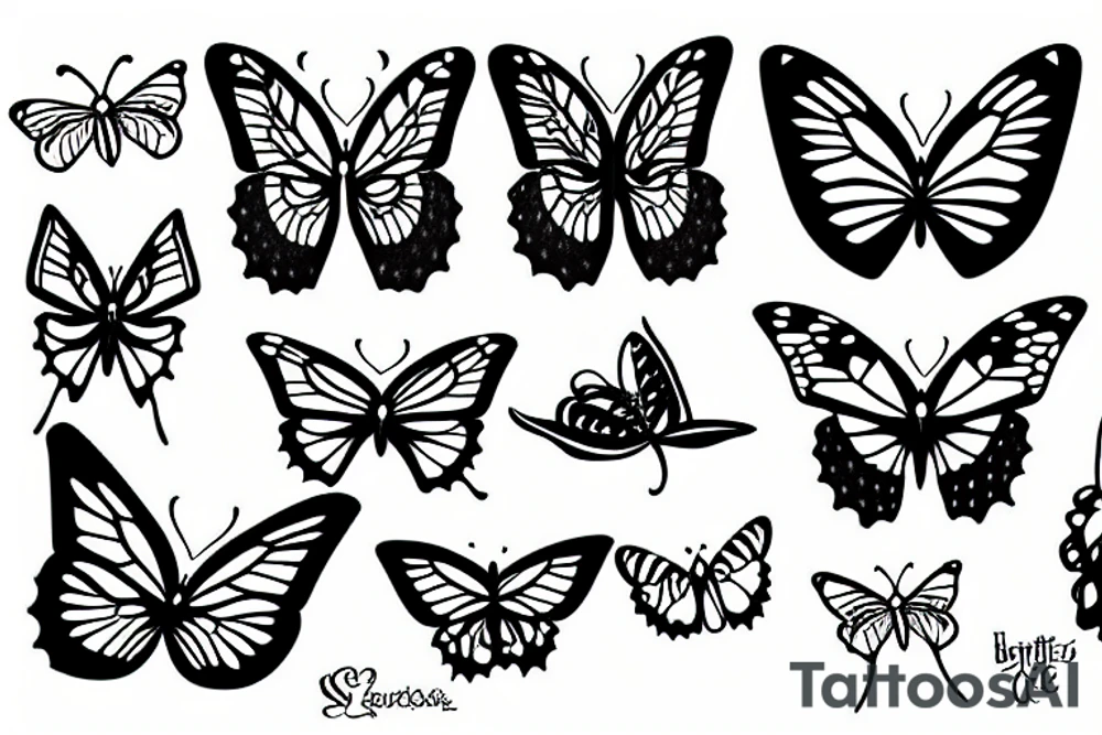 Butterflies tattoo idea