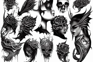 leshii dark fantasy tattoo idea