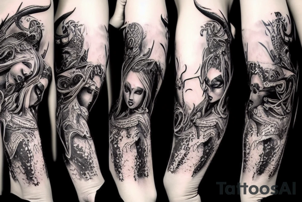 dark fantasy tattoo idea