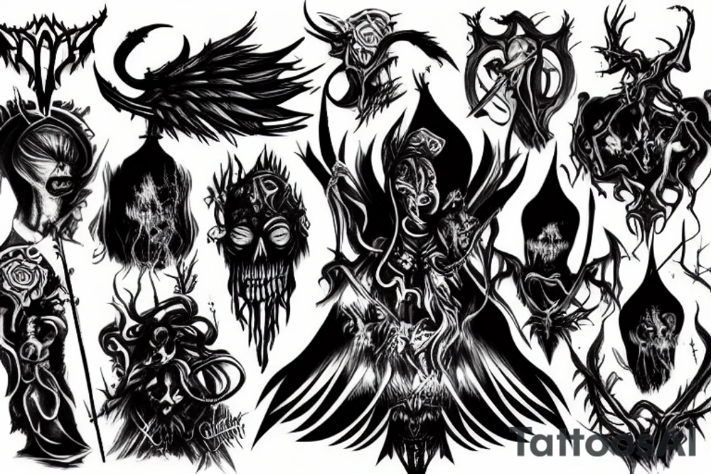 dark fantasy tattoo idea