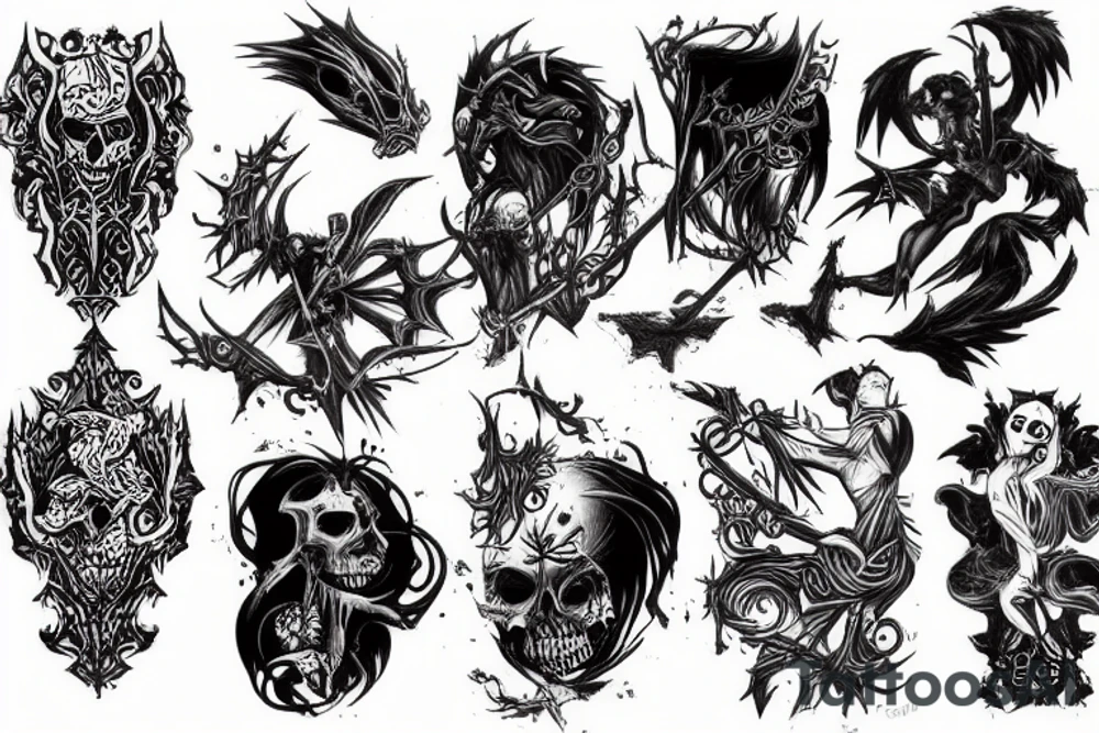 dark fantasy tattoo idea